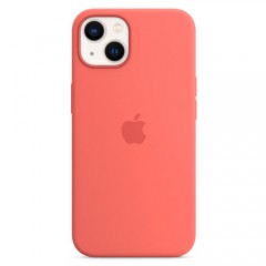 Силиконовый чехол MagSafe для iPhone 13, цвет «розовый помело»